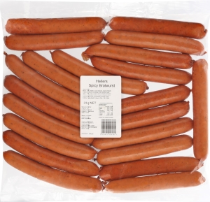 SAUSAGES SPICY BRATWURST HELLERS 2KG